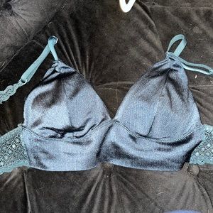 Blue lace bra
